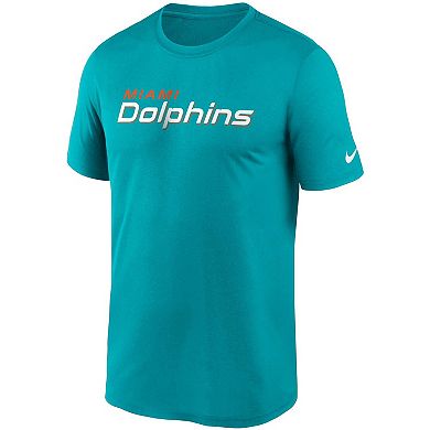 Men's Nike Aqua Miami Dolphins Wordmark Legend Performance T-Shirt