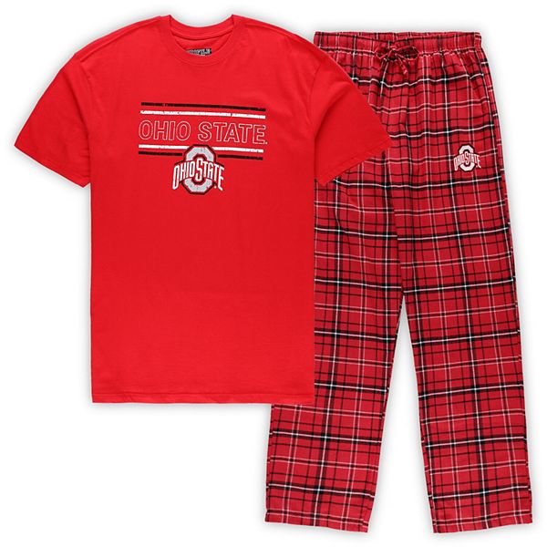 Wrangler Men's Ohio State Buckeyes Scarlet Plaid Button Down Shirt, Medium, Red