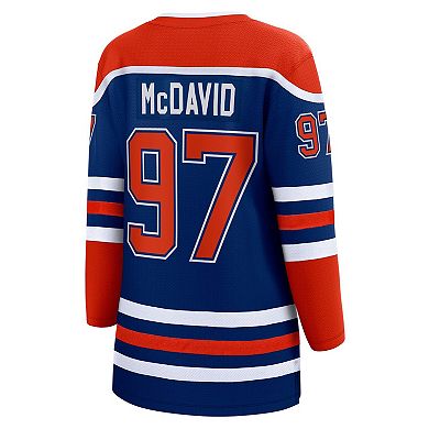 Women's Fanatics Branded Connor McDavid Royal Edmonton Oilers Home Premier Breakaway Player Jersey