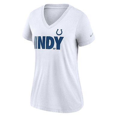 Women's Nike White Indianapolis Colts Hometown Collection Tri-Blend V ...