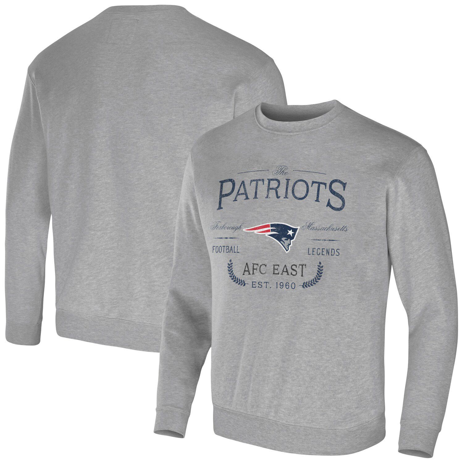 New England Patriots Fanatics Branded Women's Cozy Primary Pullover Hoodie  - Heather Gray