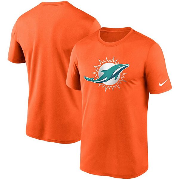 Men's Nike Orange Miami Dolphins Logo Essential Legend Performance T-Shirt