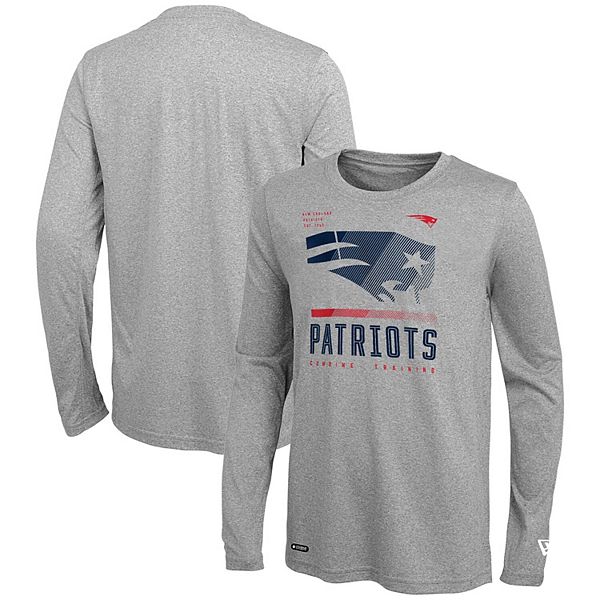 Men's New Era Heathered Gray New England Patriots Combine Authentic Red  Zone Long Sleeve T-Shirt