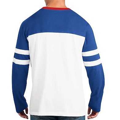 Men's Starter Royal/White New York Giants Halftime Long Sleeve T-Shirt
