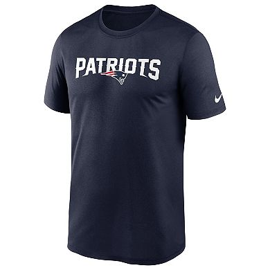 Men's Nike Navy New England Patriots Wordmark Legend Performance T-Shirt