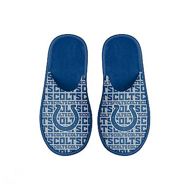 Youth FOCO Indianapolis Colts Scuff Wordmark Slide Slippers