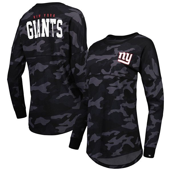 NFL Team Apparel Youth New York Giants Team Drip Black Long Sleeve T-Shirt