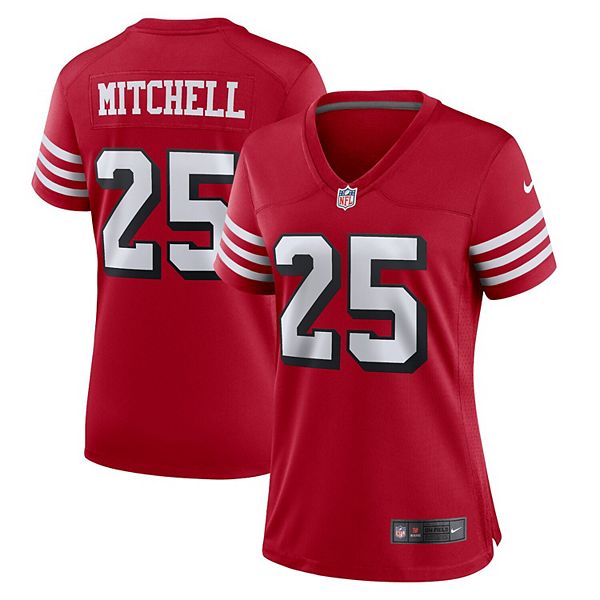 Women's Nike Elijah Mitchell Scarlet San Francisco 49ers Team Player Game  Jersey