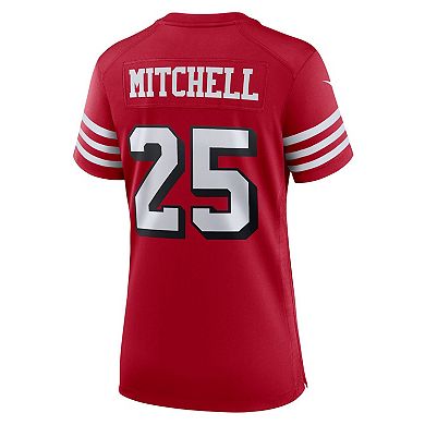Women's Nike Elijah Mitchell Scarlet San Francisco 49ers Alternate Team Game Jersey