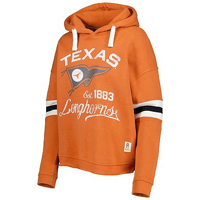 Women's Pressbox Texas Orange Texas Longhorns Super Pennant Pullover Hoodie