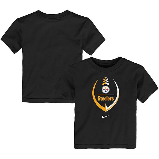 Toddler Nike Black Pittsburgh Steelers Football Wordmark T-Shirt