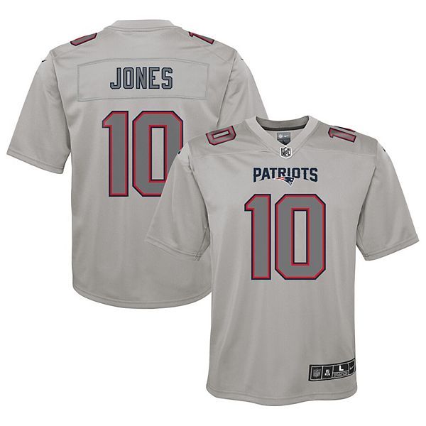 Youth Nike Mac Jones Gray New England Patriots Atmosphere Fashion Game  Jersey