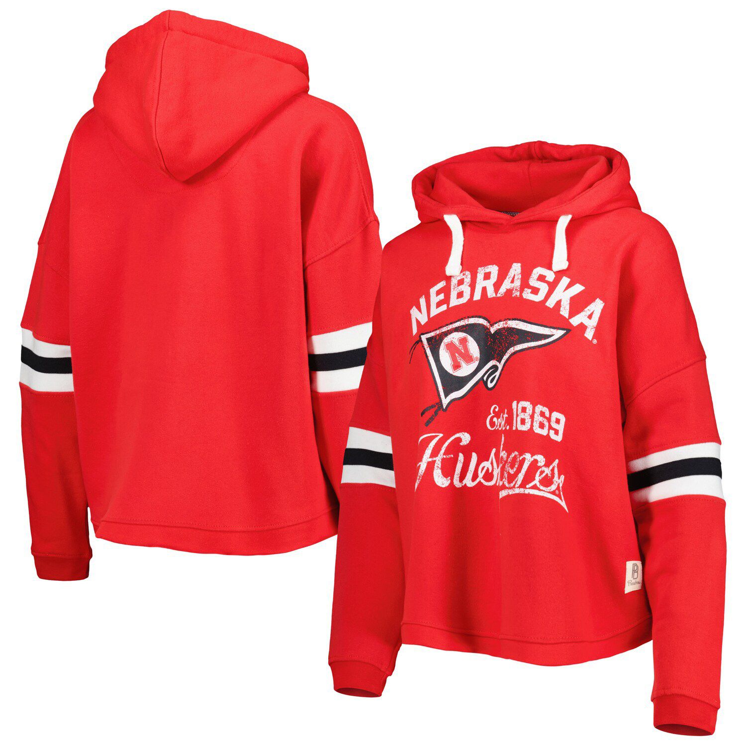 Women's WEAR by Erin Andrews Black San Francisco 49ers Cropped Sponge  Fleece Pullover Hoodie