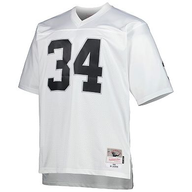 Men's Mitchell & Ness Bo Jackson White Las Vegas Raiders Big & Tall 1988 Retired Player Replica Jersey