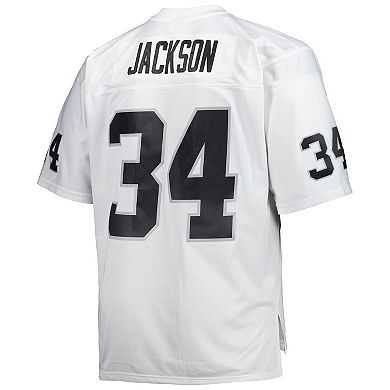 Men's Mitchell & Ness Bo Jackson White Las Vegas Raiders Big & Tall 1988 Retired Player Replica Jersey