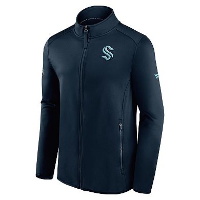 Men's Fanatics Branded Deep Sea Blue Seattle Kraken Authentic Pro Rink Fleece Full-Zip Jacket