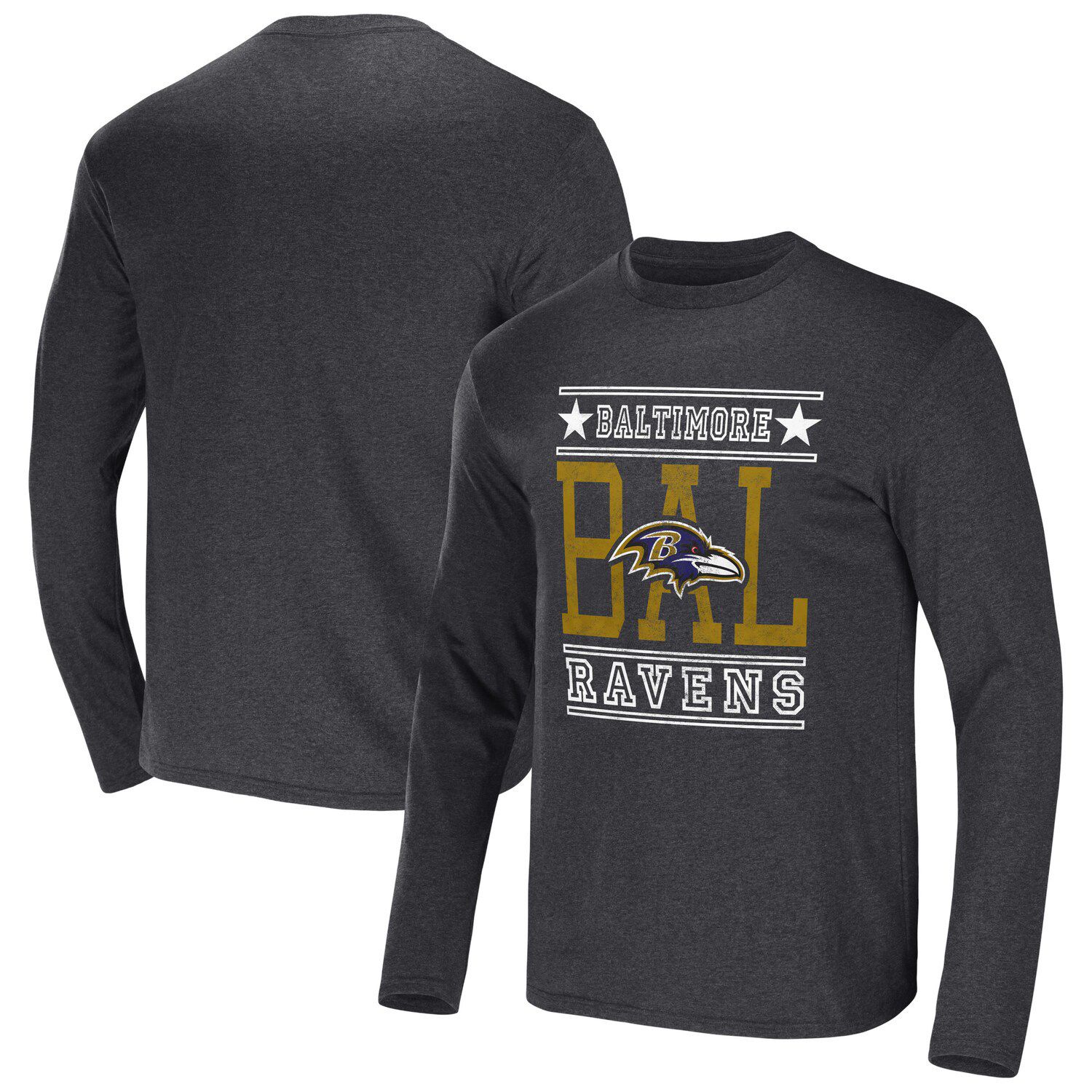 Men's Fanatics Branded Black Baltimore Ravens Square Off Long Sleeve T-Shirt