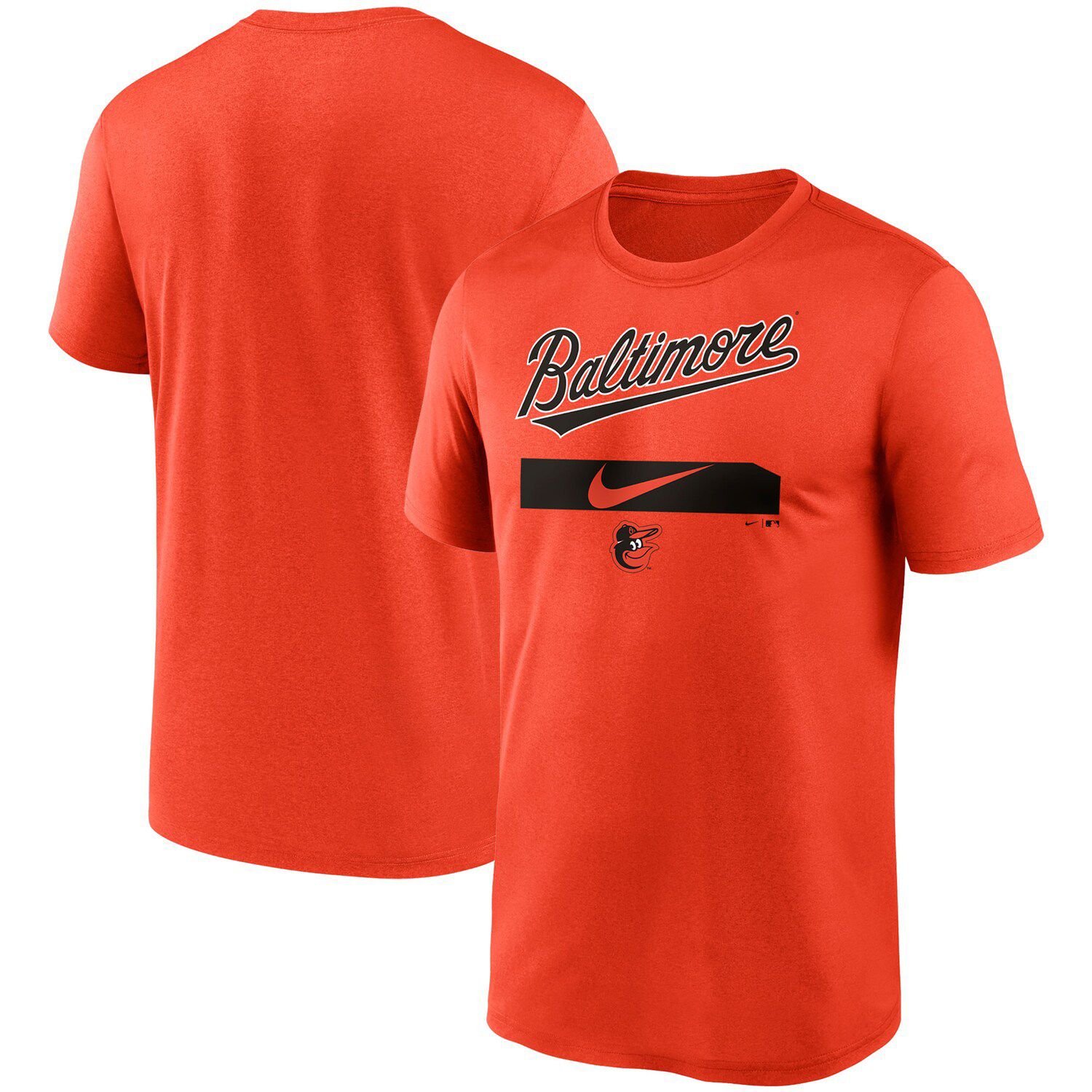 Men's Nike Black Baltimore Orioles Fashion Over Shoulder Logo Legend T-Shirt