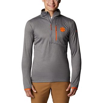 Men's Columbia Gray Clemson Tigers Park View Omni-Wick Half-Zip Top