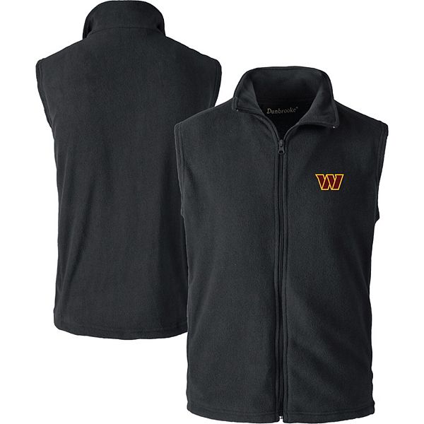 Men's Dunbrooke Black Washington Commanders Houston Fleece Full-Zip Vest