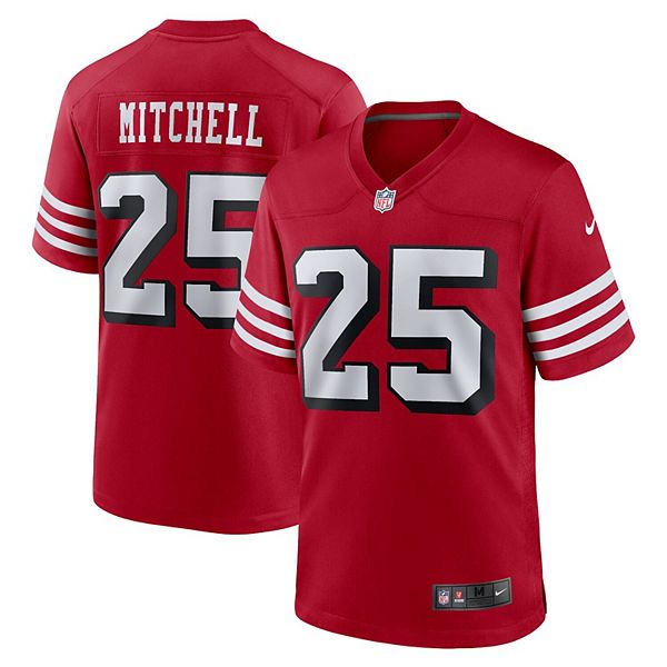 Men's Nike Elijah Mitchell Scarlet San Francisco 49ers Alternate Team ...