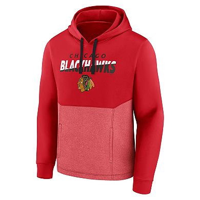 Men's Fanatics Branded Red Chicago Blackhawks Slash Attack Pullover Hoodie