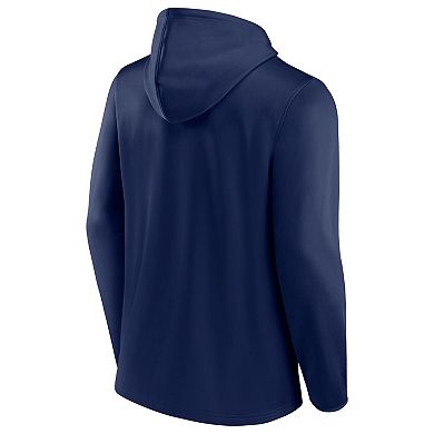 Men's Fanatics Branded Navy/Red New England Patriots Ball Carrier Full-Zip Hoodie
