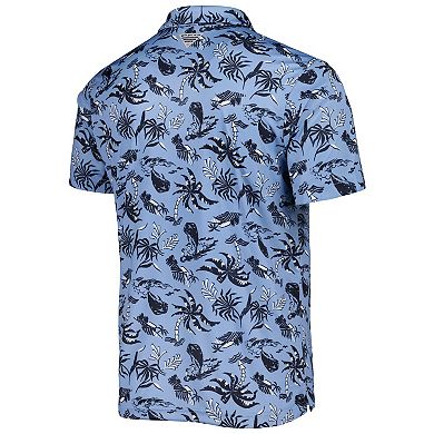 Men's Columbia Carolina Blue North Carolina Tar Heels Super Terminal Tackle Omni-Shade Polo