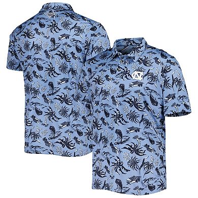 Men's Columbia Carolina Blue North Carolina Tar Heels Super Terminal Tackle Omni-Shade Polo
