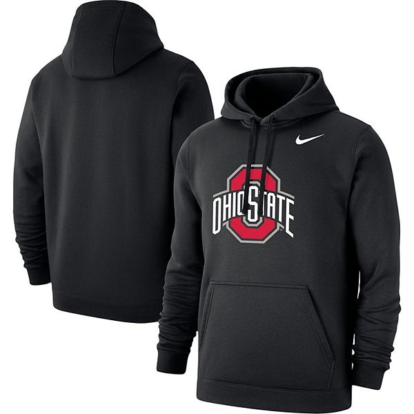 Men's Nike Black Ohio State Buckeyes Primary Logo Club Fleece Pullover ...