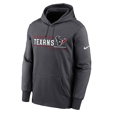 Men's Nike Anthracite Houston Texans Prime Logo Name Split Pullover Hoodie