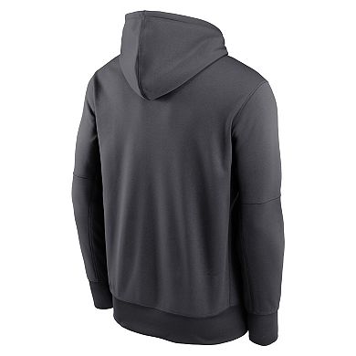 Men's Nike Anthracite Houston Texans Prime Logo Name Split Pullover Hoodie