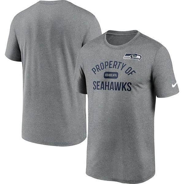 Men's Nike Heathered Charcoal Seattle Seahawks Property Of Legend  Performance T-Shirt