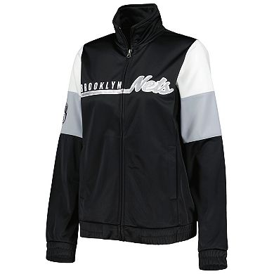 Women's G-III 4Her by Carl Banks Black Brooklyn Nets Change Up Full-Zip Track Jacket