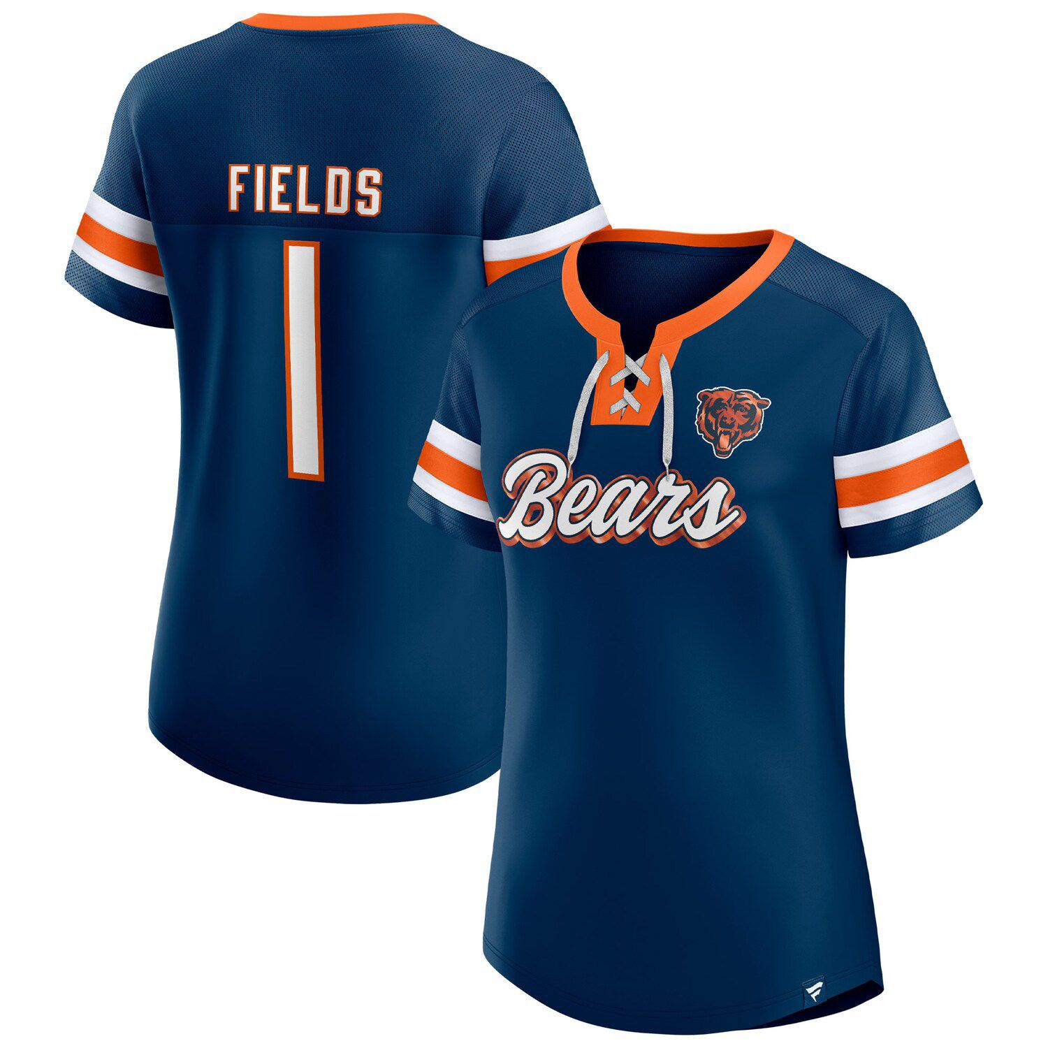 Justin Fields Chicago Bears Youth Mainliner Name & Number T-Shirt - Orange