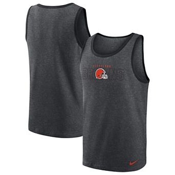 Men's Nike Heathered Charcoal Cleveland Browns Tri-Blend Tank Top