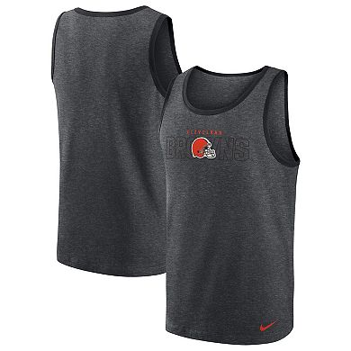 Men's Nike Heathered Charcoal Cleveland Browns Tri-Blend Tank Top