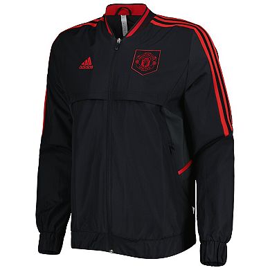 Men's adidas Black Manchester United AEROREADY Anthem Full-Zip Jacket