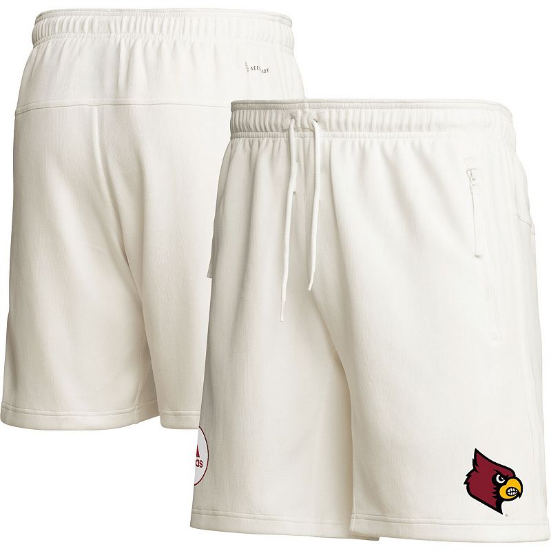 Mens adidas Cream Louisville Cardinals Zero Dye AEROREADY Shorts, Size: La