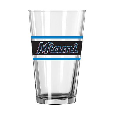 Miami Marlins 16oz. Team Wordmark Game Day Pint Glass
