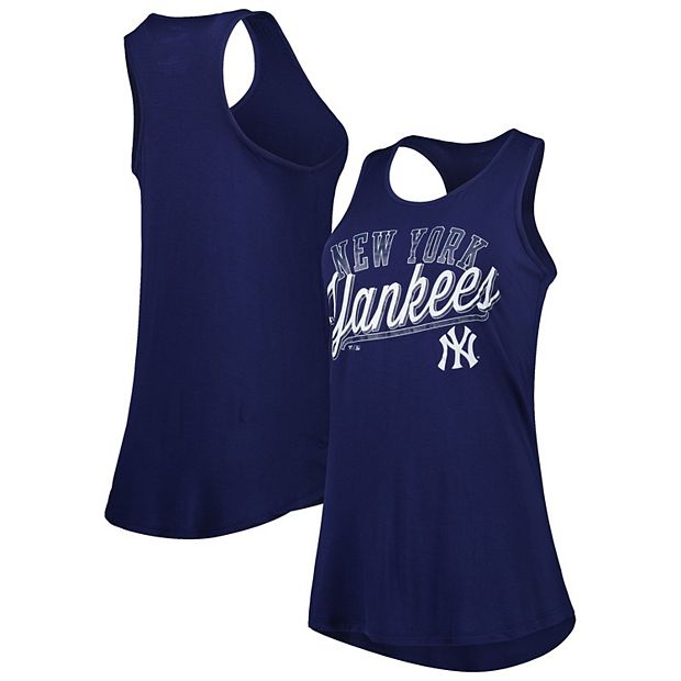 New York Yankees Fanatics Branded Women's Official Logo V-Neck Long Sleeve  T-Shirt - Navy