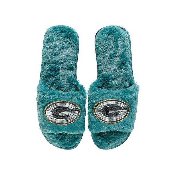 Women's Cuce White Green Bay Packers Glitter Sneakers