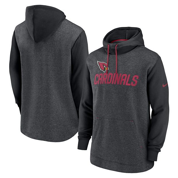 Men's Nike Heathered Charcoal/Black Arizona Cardinals Surrey Legacy  Pullover Hoodie