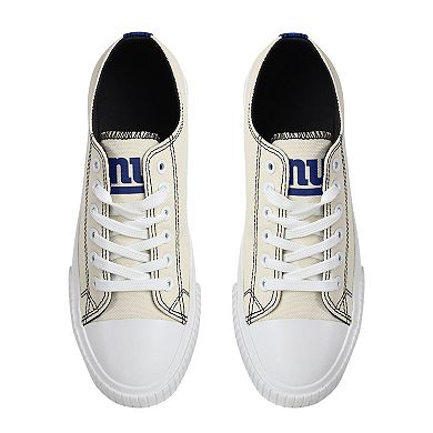 Women's FOCO Cream New York Giants Low Top Canvas Shoes