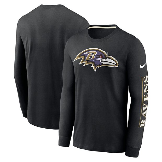 Men's Nike Black Baltimore Ravens Fashion Long Sleeve T-Shirt