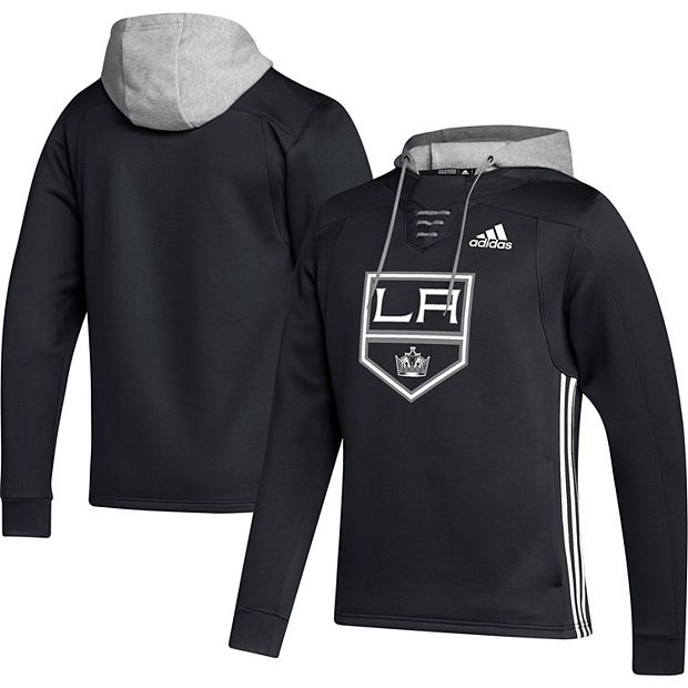 Adidas Men's Black Los Angeles Kings Skate Lace AEROREADY Pullover Hoodie