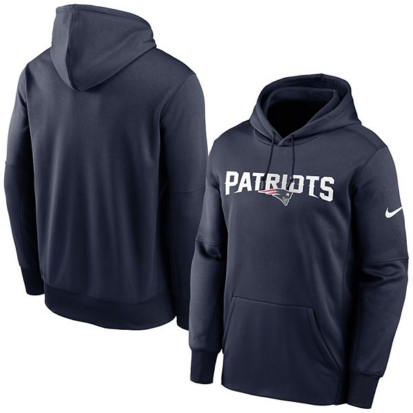 Men's Nike Navy New England Patriots Fan Gear Wordmark Performance Pullover  Hoodie