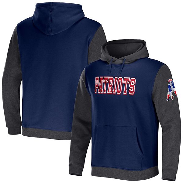 Men's New England Patriots Left Chest Therma-FIT Grey Hoodie