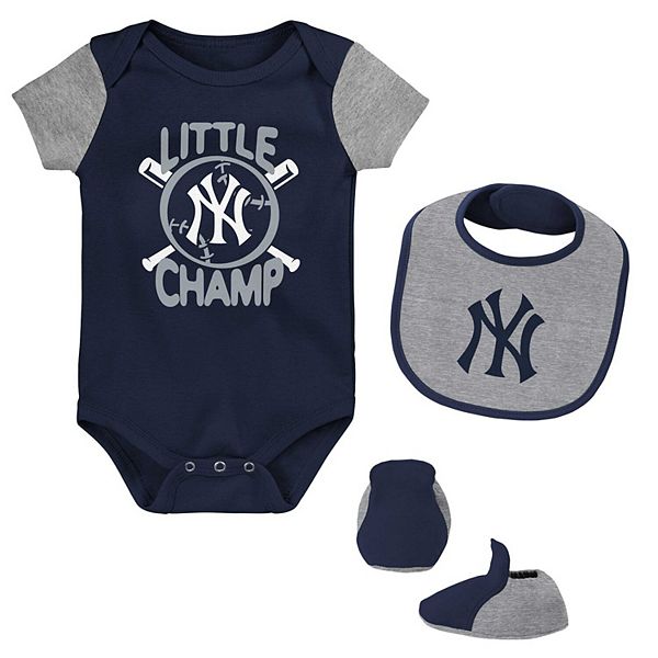 Newborn & Infant Navy New York Yankees Little Champ Three-Pack Bodysuit ...