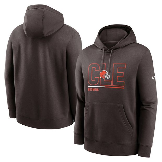 Men s Nike Brown Cleveland Browns City Code Club Fleece Pullover